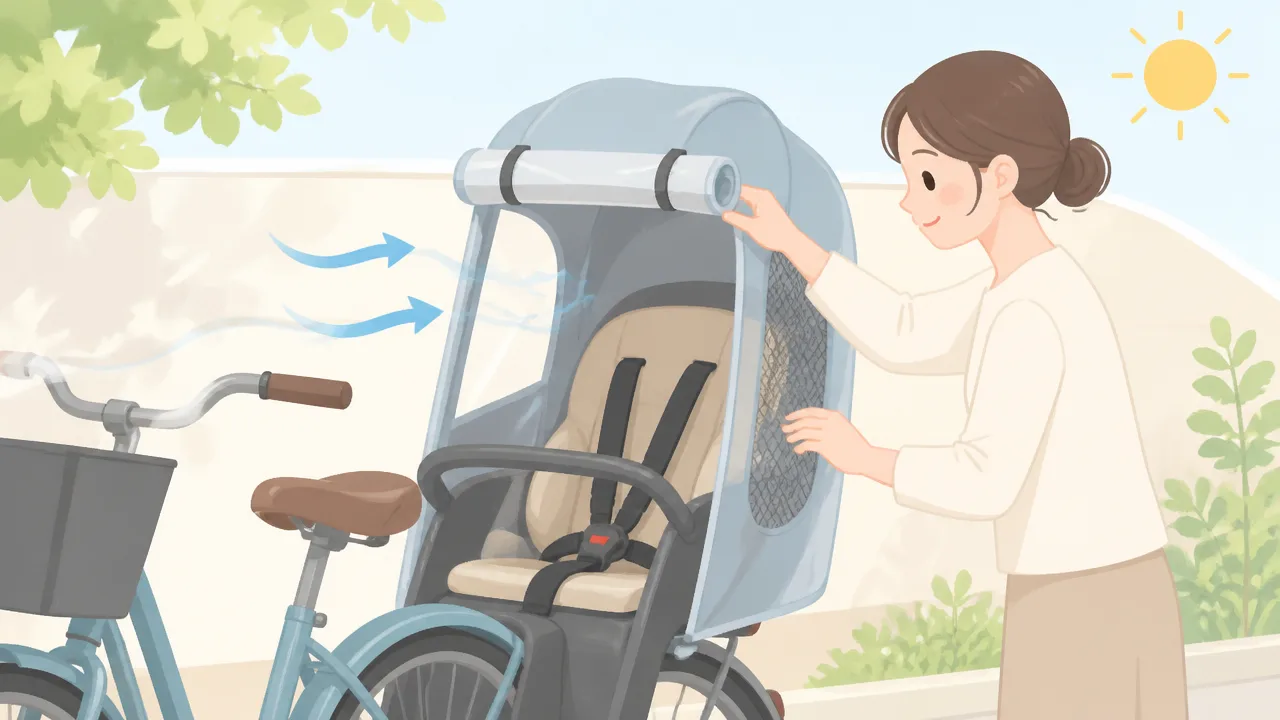 自転車のチャイルドシートが熱いときの対策と確認ポイント