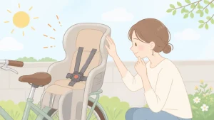 自転車のチャイルドシートが熱いときの対策と確認ポイント