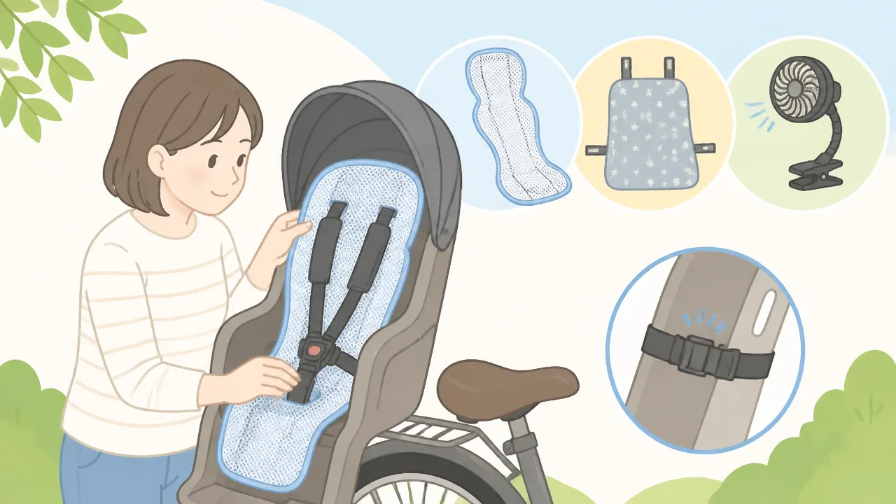 自転車のチャイルドシートが熱いときの対策と確認ポイント